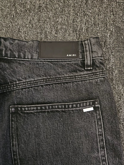 Amiri Wide-Leg Cargo Denim Jeans-yf