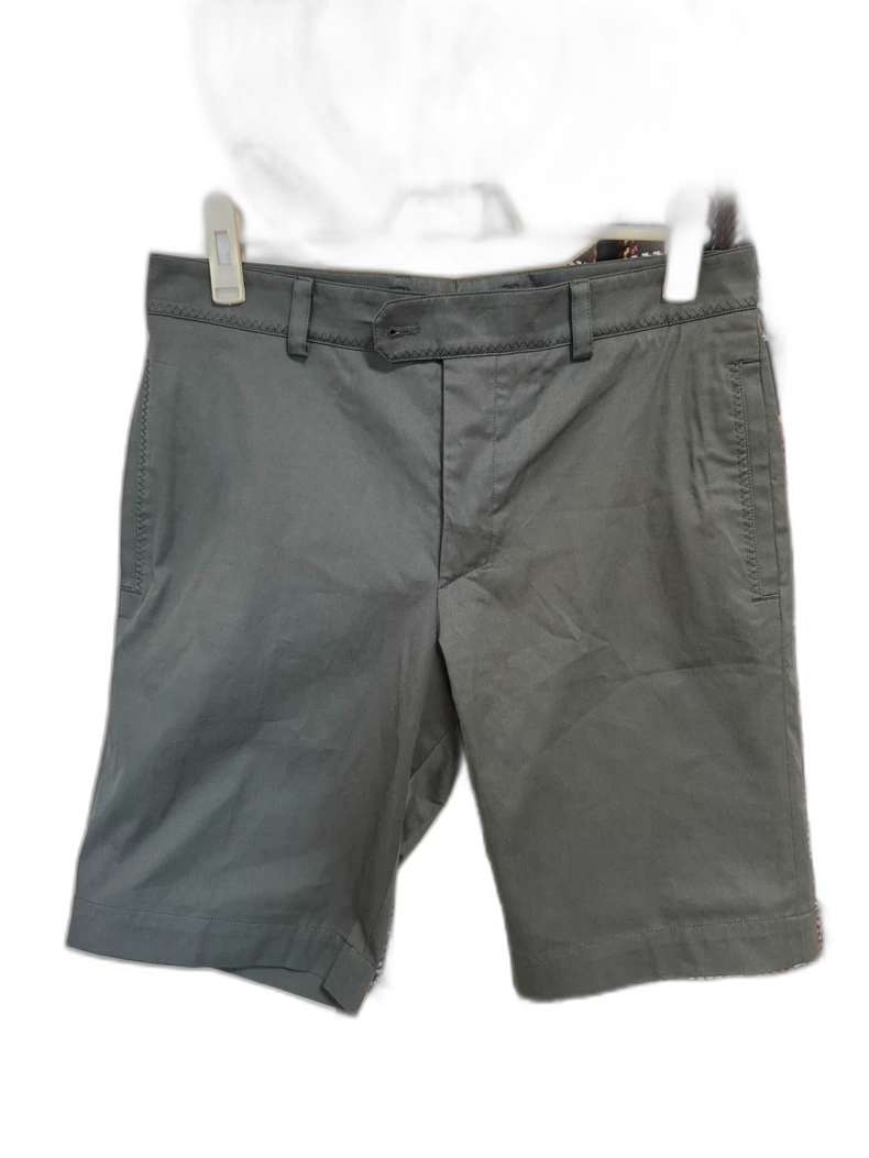 Hermes Gray Casual Shorts with Unique Pocket