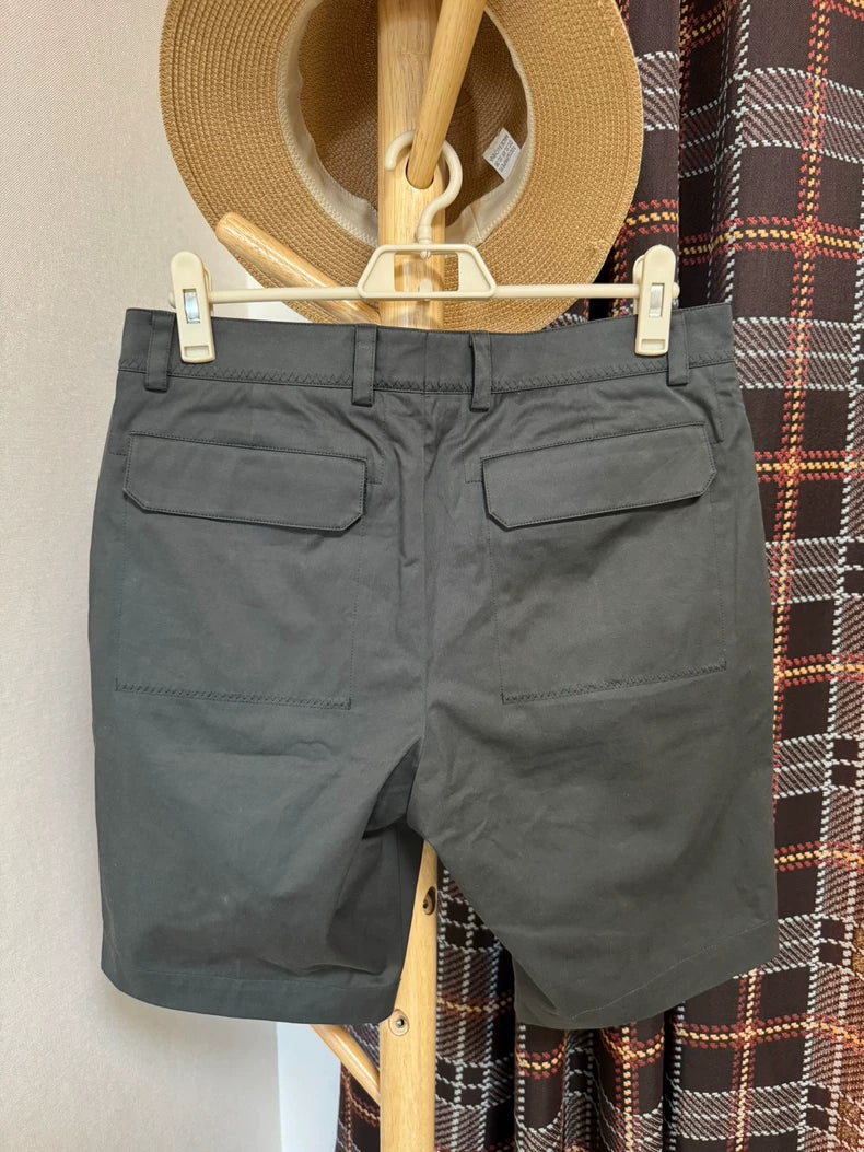 Hermes Gray Casual Shorts with Unique Pocket