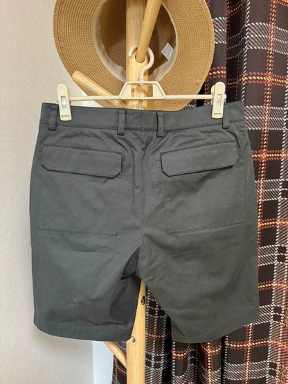 Hermes Gray Casual Shorts with Unique Pocket