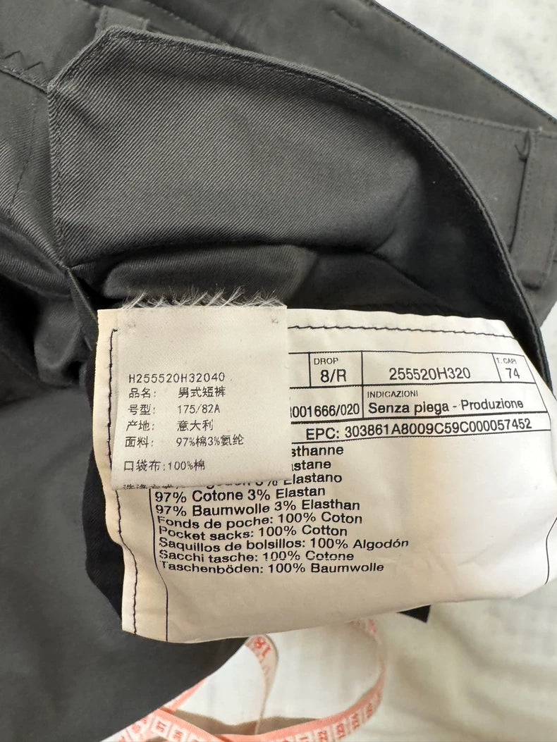 Hermes Gray Casual Shorts with Unique Pocket