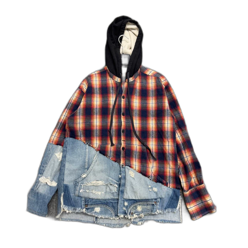 Greg Lauren Hooded Sweatshirt Jacket-zp