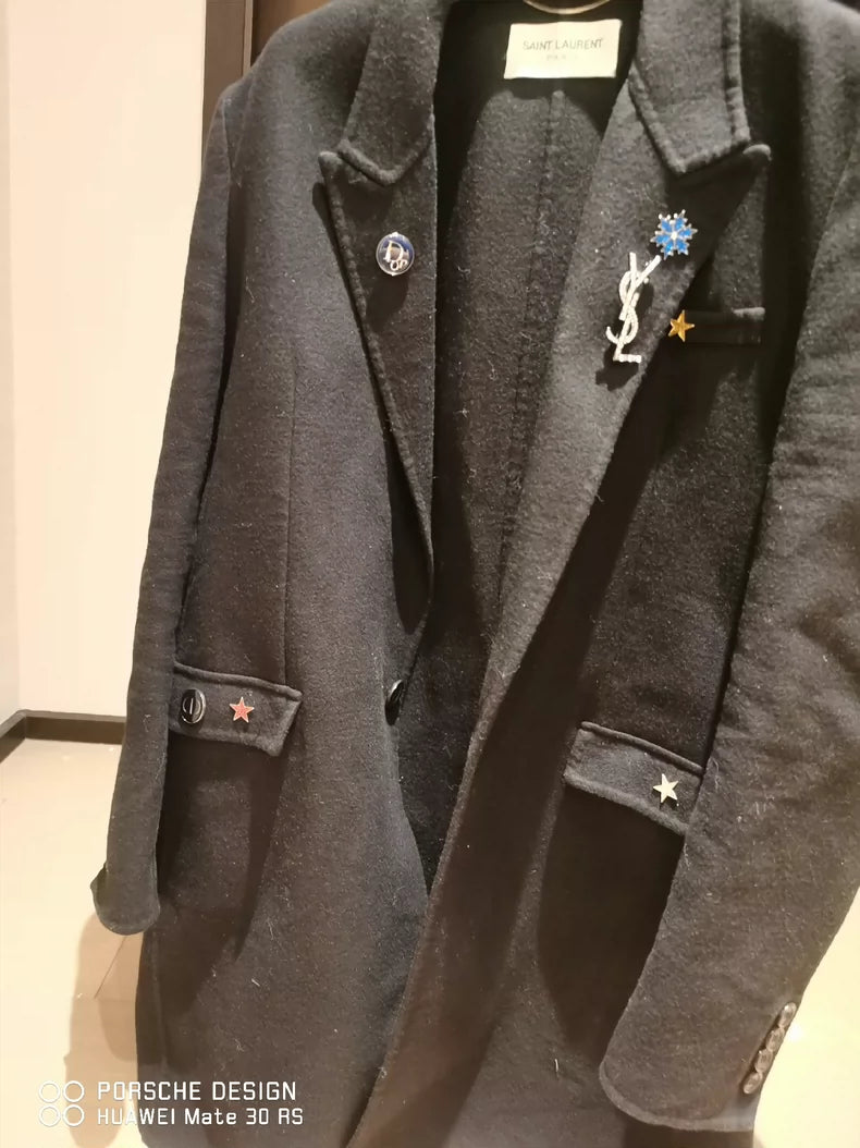 Saint Laurent Wool Coat M Size