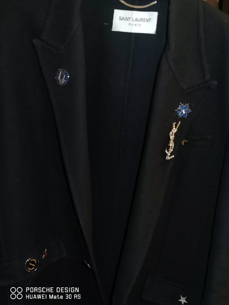 Saint Laurent Wool Coat M Size