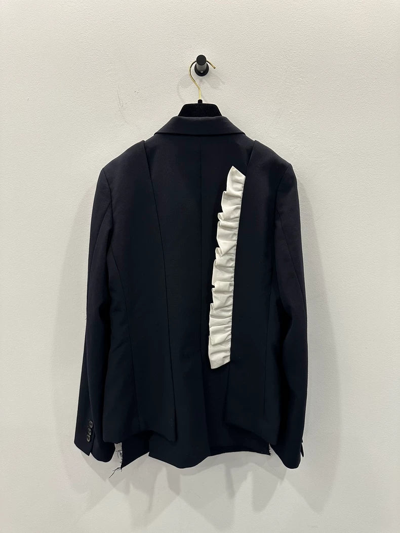 Comme des Garçons Blue Wool Blazer