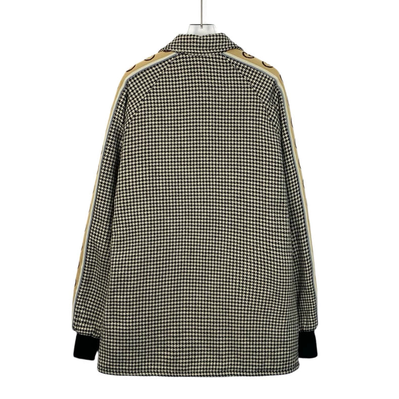 Gucci Color-Block Houndstooth Cotton Jacket