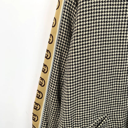 Gucci Color-Block Houndstooth Cotton Jacket