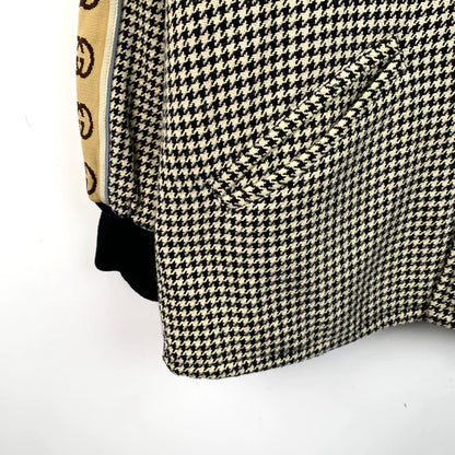 Gucci Color-Block Houndstooth Cotton Jacket