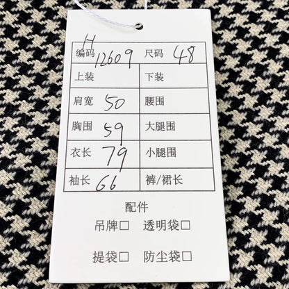 Gucci Color-Block Houndstooth Cotton Jacket