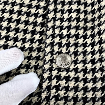 Gucci Color-Block Houndstooth Cotton Jacket