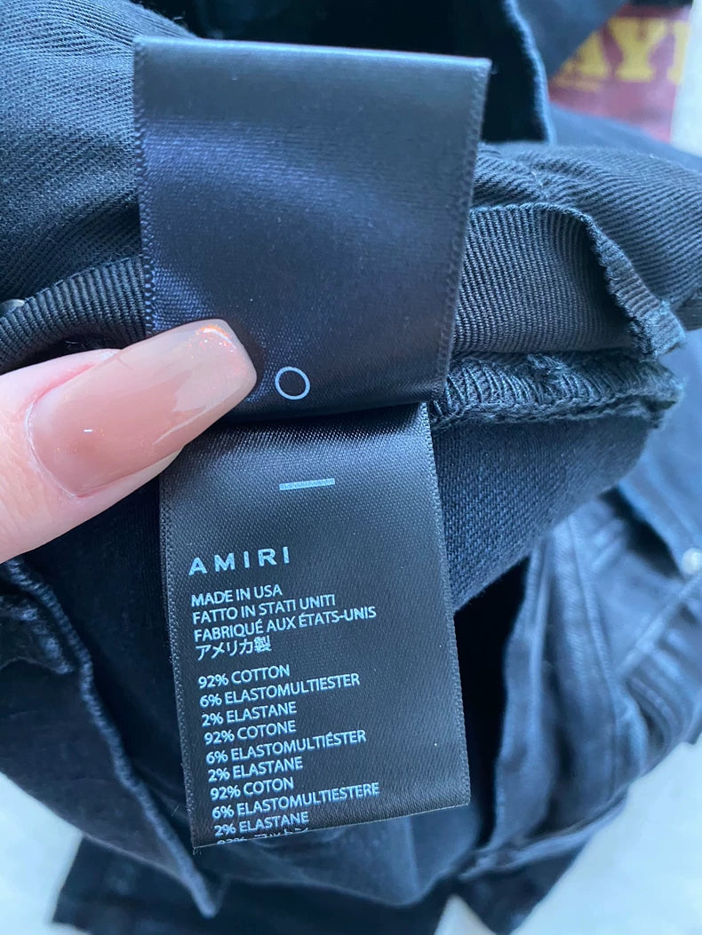 Amiri Playboy Collaboration Black Denim Jeans