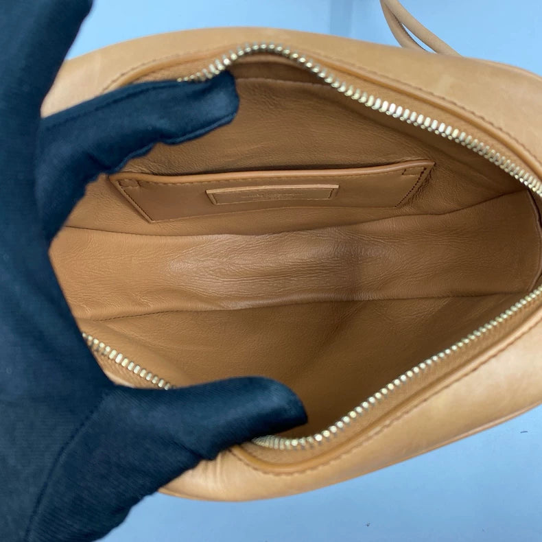 YSL Canvas Leather Heart Crossbody Bag