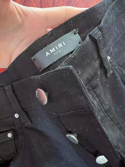 AMIRI zipper ripped jeans