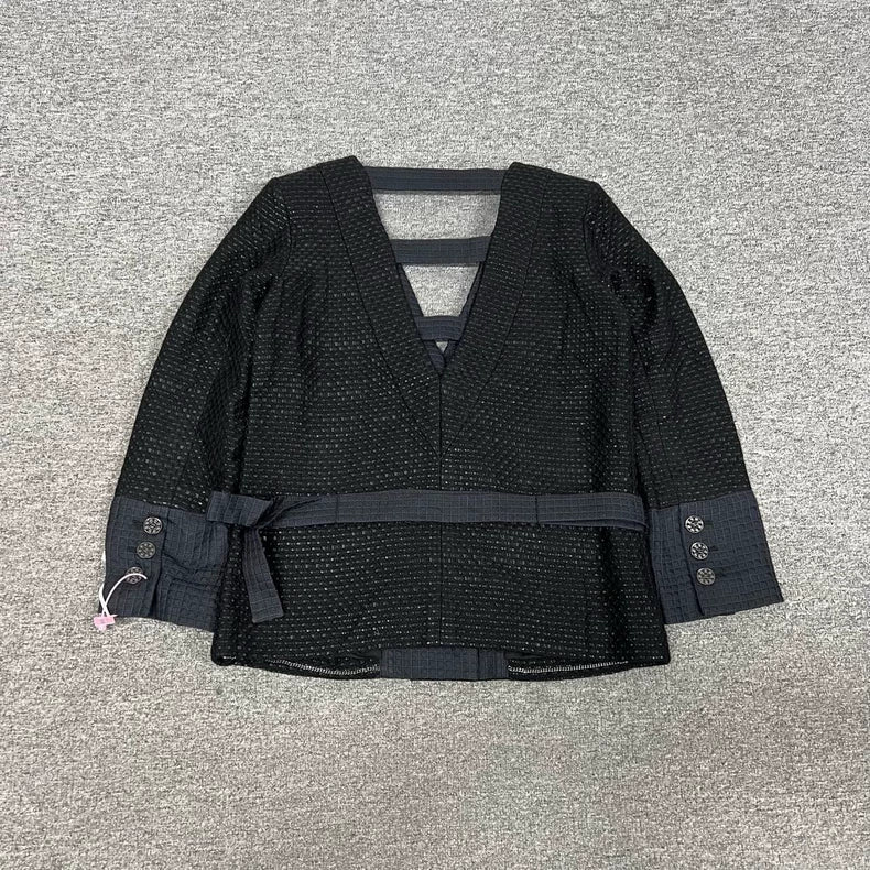 Chanel Black Double-Breasted Coat