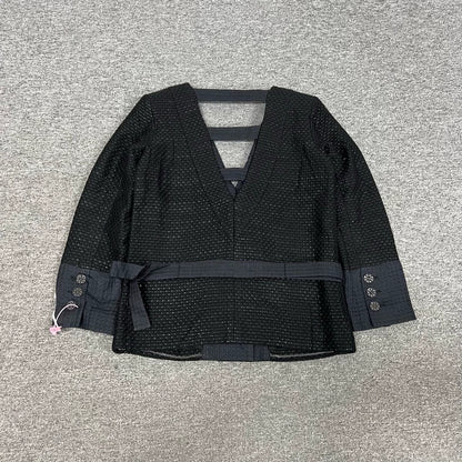 Chanel Black Double-Breasted Coat