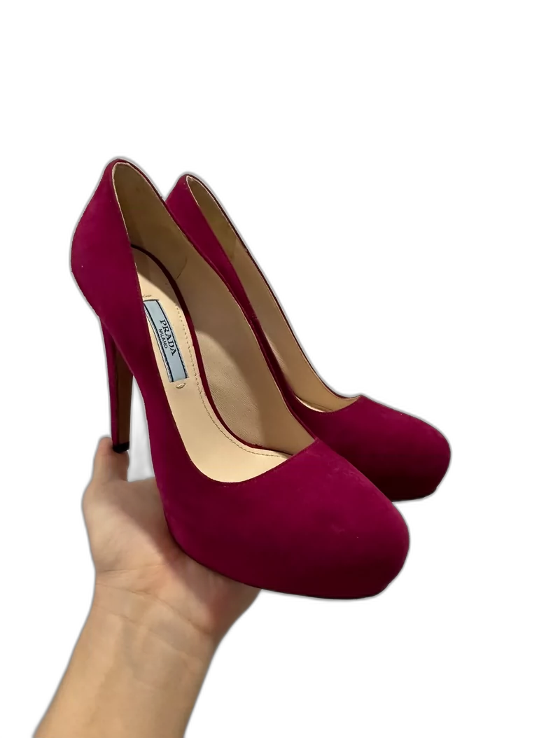 Prada Magenta High Heel Shoes for Women