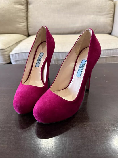 Prada Magenta High Heel Shoes for Women