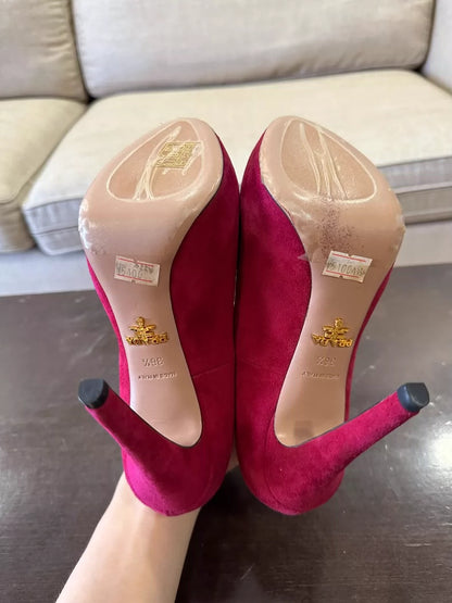 Prada Magenta High Heel Shoes for Women