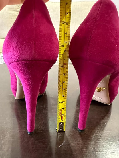 Prada Magenta High Heel Shoes for Women