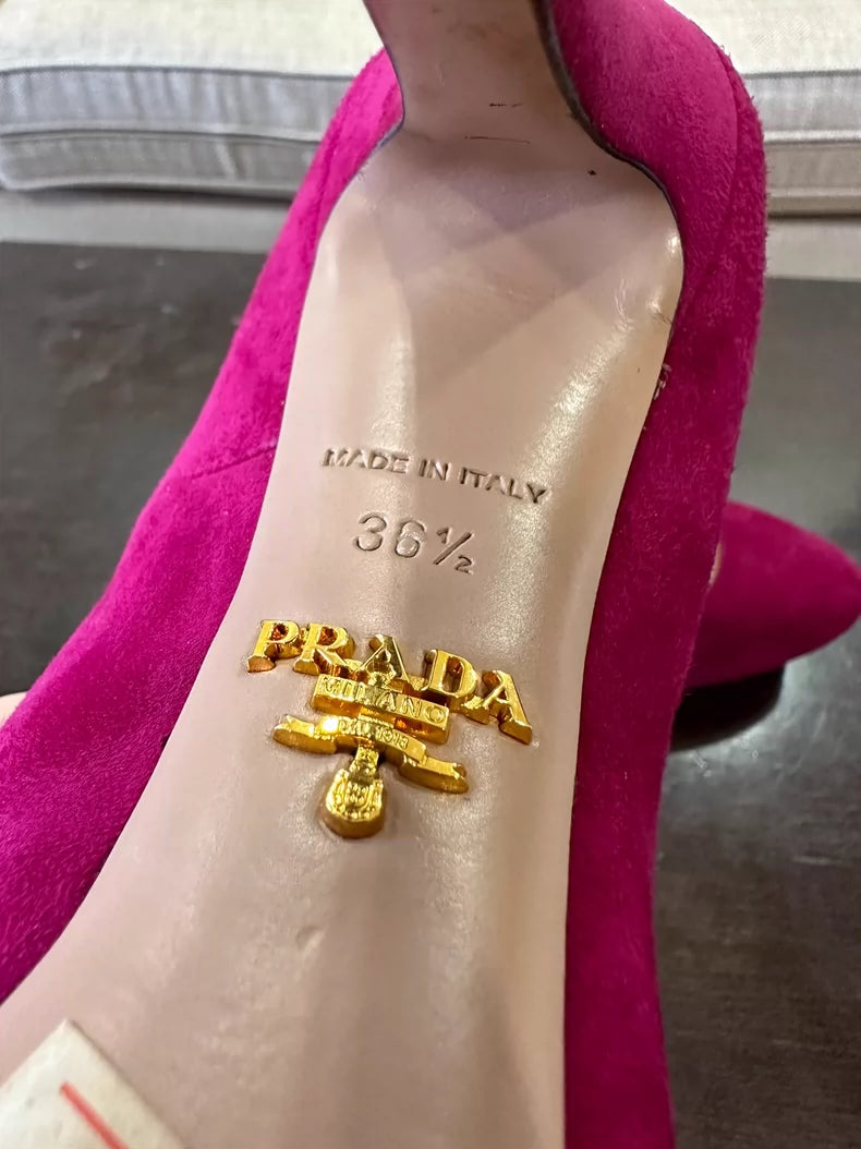 Prada Magenta High Heel Shoes for Women