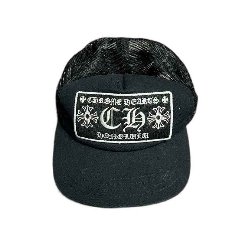 Chrome Hearts Black Logo Design Cap