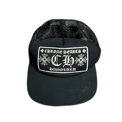 Chrome Hearts Black Logo Design Cap