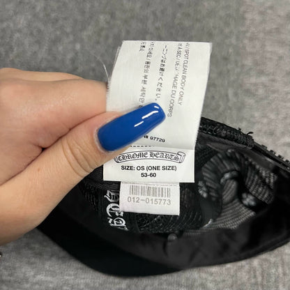 Chrome Hearts Black Logo Design Cap