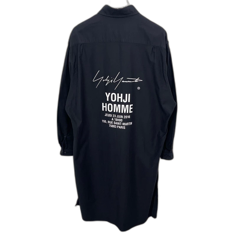 Yohji Yamamoto Black Long Shirt Coat