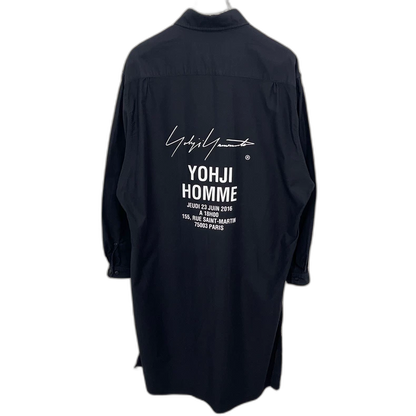 Yohji Yamamoto Black Long Shirt Coat