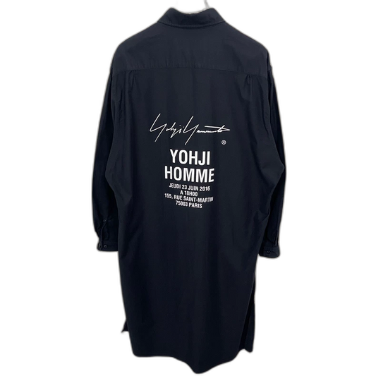 Yohji Yamamoto Black Long Shirt Coat