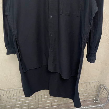 Yohji Yamamoto Black Long Shirt Coat
