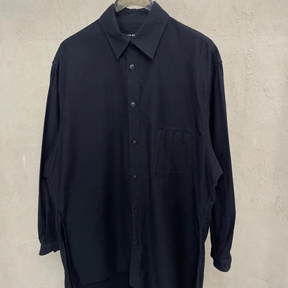 Yohji Yamamoto Black Long Shirt Coat