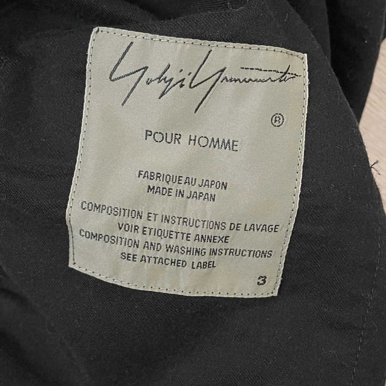 Yohji Yamamoto Black Long Shirt Coat