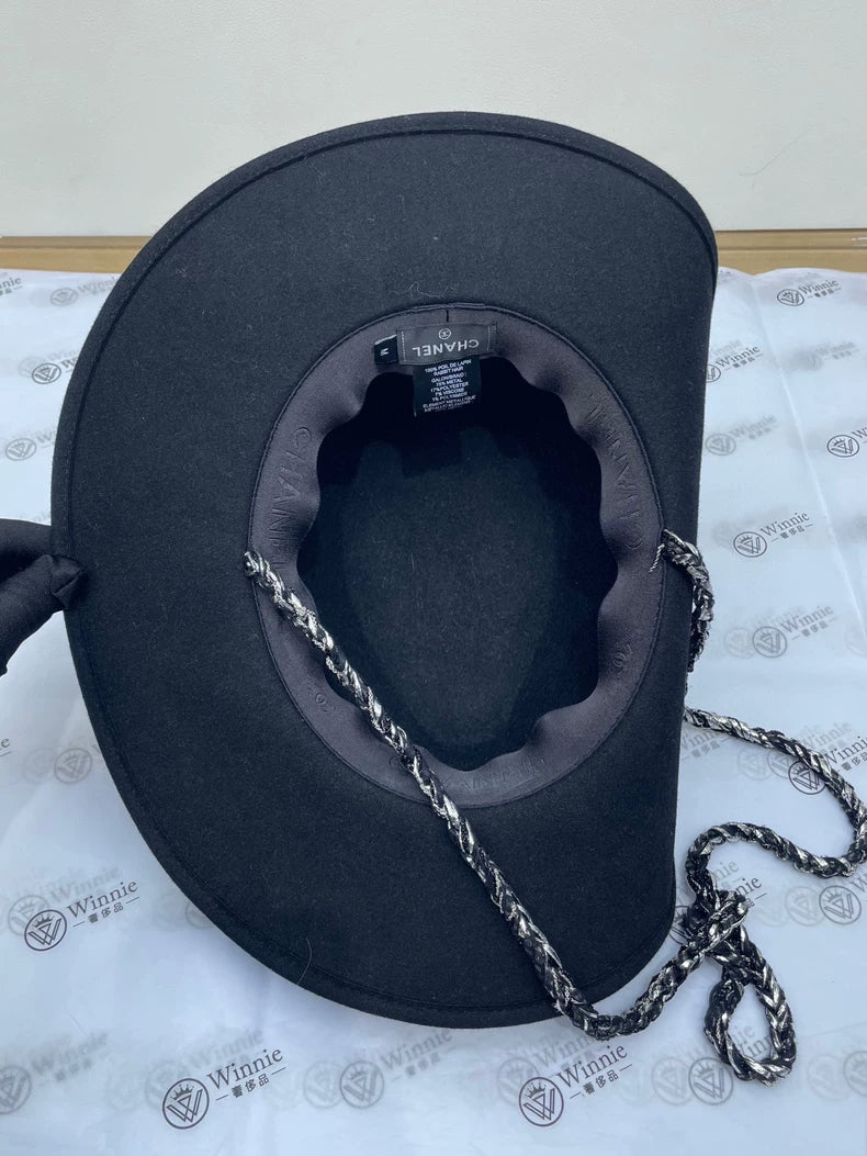 Chanel Black Irregular Hat