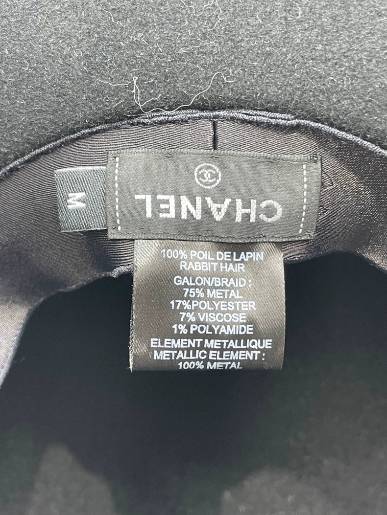 Chanel Black Irregular Hat