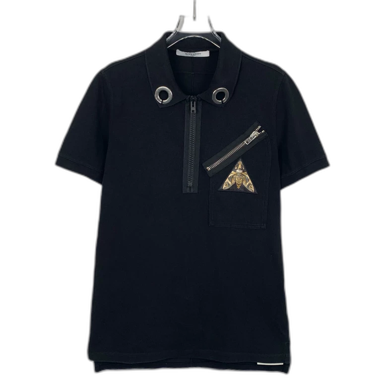 Givenchy Black Cotton Short Sleeve Polo Shirt