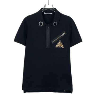 Givenchy Black Cotton Short Sleeve Polo Shirt