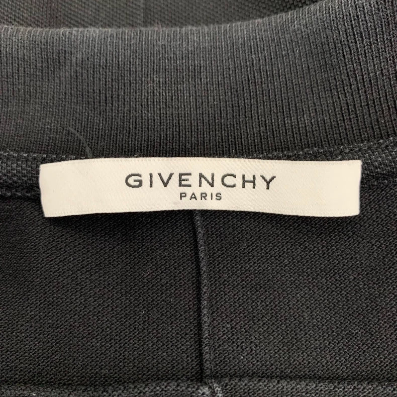 Givenchy Black Cotton Short Sleeve Polo Shirt