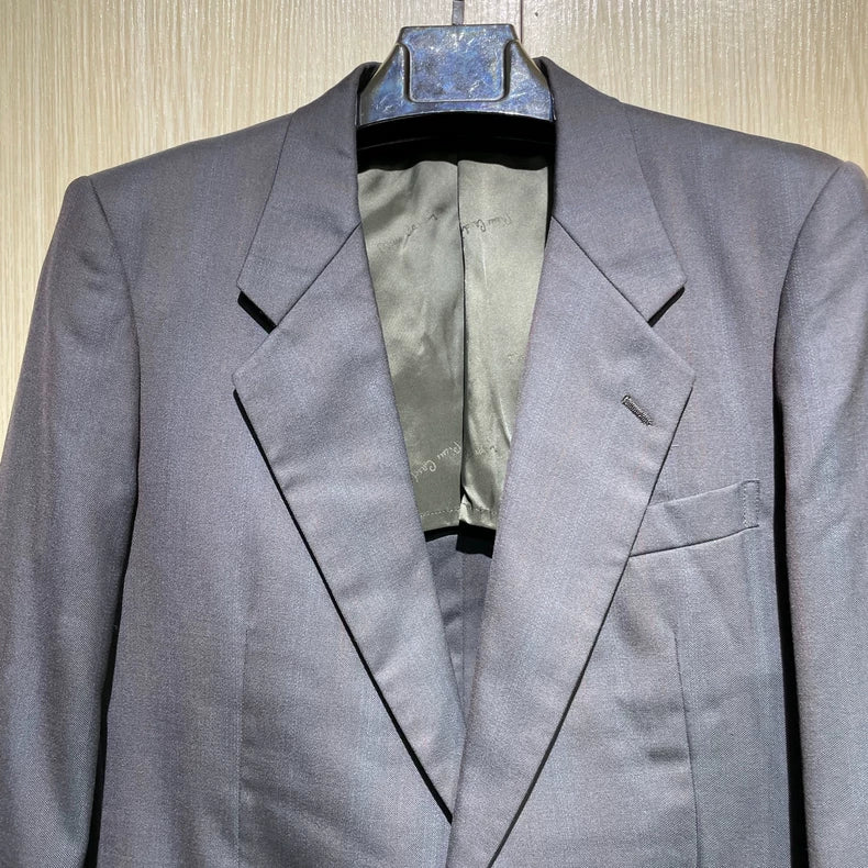 Vintage Dark Blue Wool Blazer Jacket