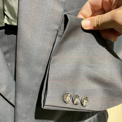 Vintage Dark Blue Wool Blazer Jacket