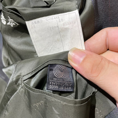 Vintage Dark Blue Wool Blazer Jacket