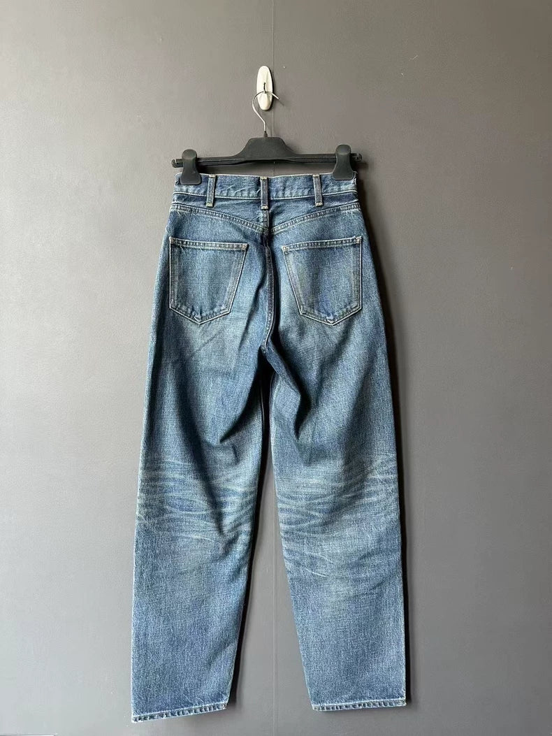 Celine Margaret Chain Detail Denim Pants