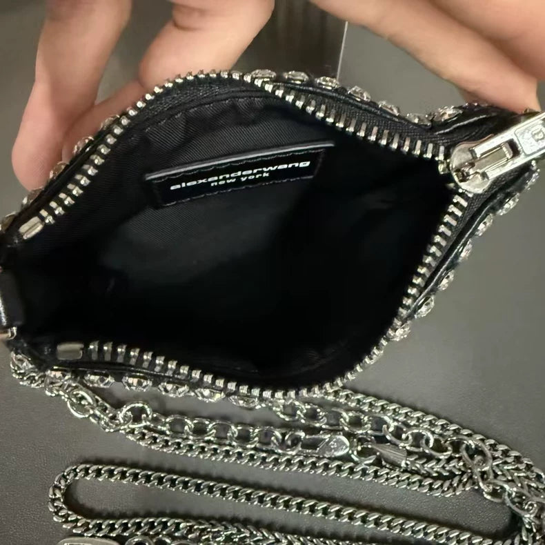 Alexander Wang Mini Rhinestone Wallet