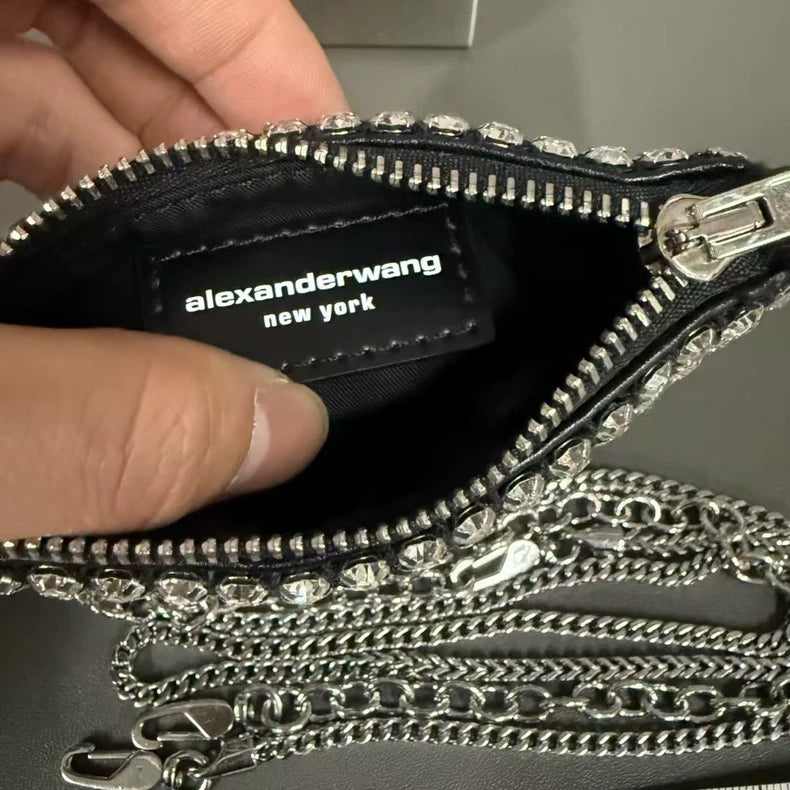 Alexander Wang Mini Rhinestone Wallet