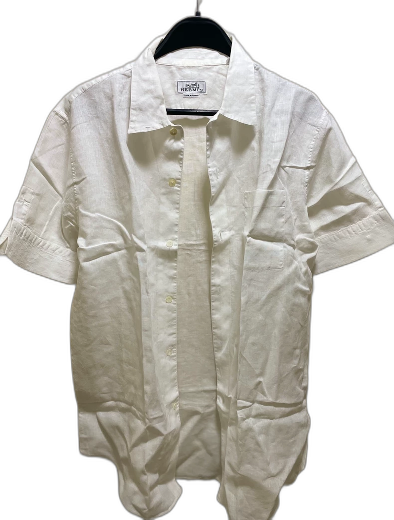 Hermes Linen Short Sleeve Shirt