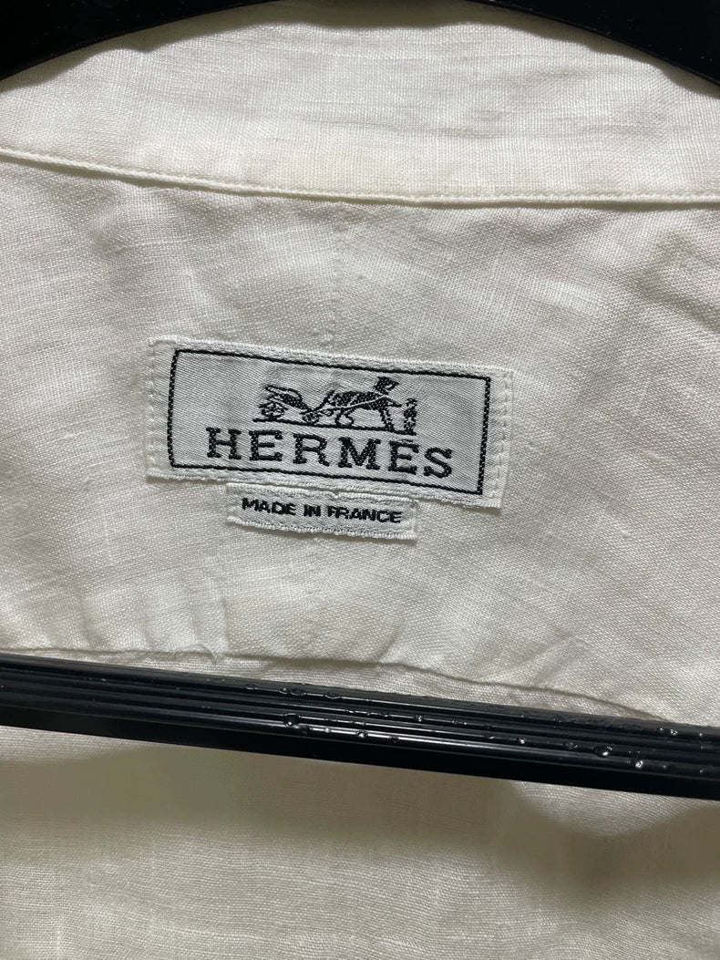Hermes Linen Short Sleeve Shirt
