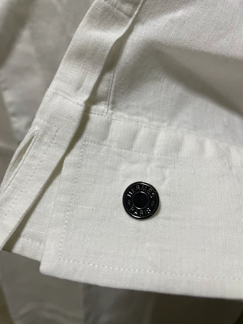 Hermes Linen Short Sleeve Shirt