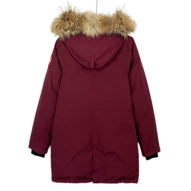 Canada Goose Red Fur-Lined Parka Jacket