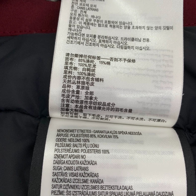 Canada Goose Red Fur-Lined Parka Jacket