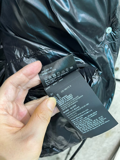 Prada Black Logo Puffer Jacket with Removable Sleeves